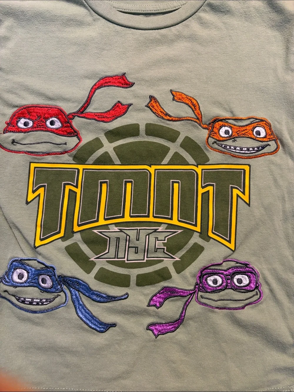 Teenage Mutant Ninja Turtles Embroidered Short Sleeve Tee for Kids Size 4